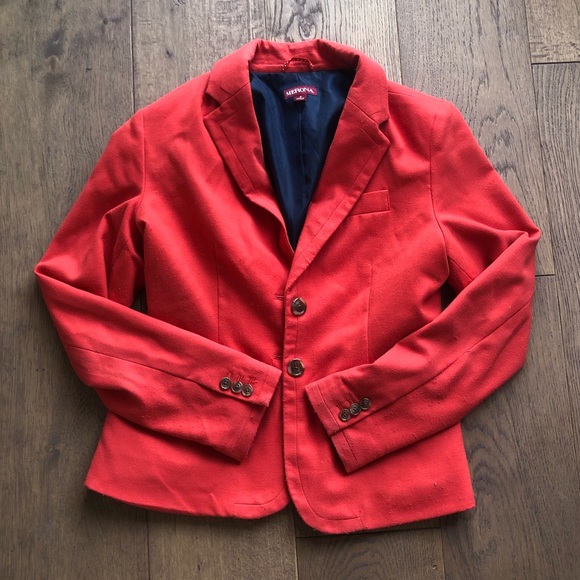 Merona Jackets & Blazers - Red-Orange Merona Wool Blend Blazer Jacket